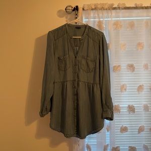 Torrid denim jean button down top